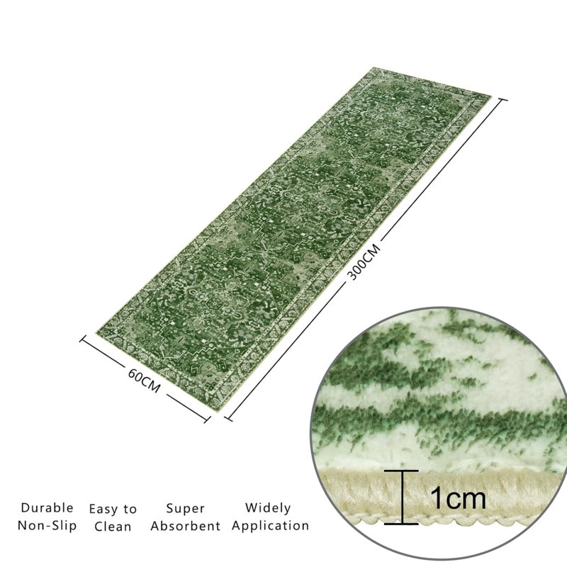 Area Rug, Polyester, Green
