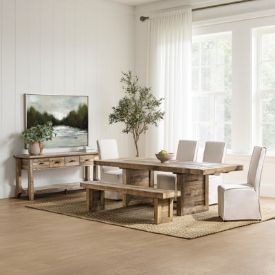 Alfa Extendable Solid Wood Dining Table