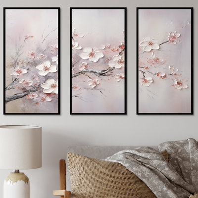Ensemble de salon Gonsales - Fleurs, art mural