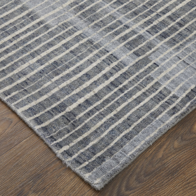 Eastfield Abstract Area Rug in Blue, Rectangle 9' x 12'