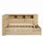 Wood Daybed with Storage Shelves, USB Charging, and Trundle for Modern Living-368400430