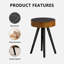 Table ronde de 15,7 po avec un design sculpté et peut également être utilisée comme table basse, convient au style moderne-129858023