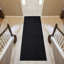 Tapis de couloir noir antidérapant pour salon ou chambre à coucher, 6 pi x 12 pi-1698378275