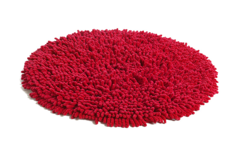 Geis Solid Colour Cotton Hand Woven Area Rug, Round 120cm