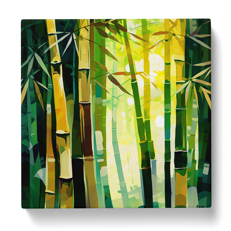 Bamboo Forest Post-Impressionism No.1 - Print, 35cm H x 35cm W x 3cm D