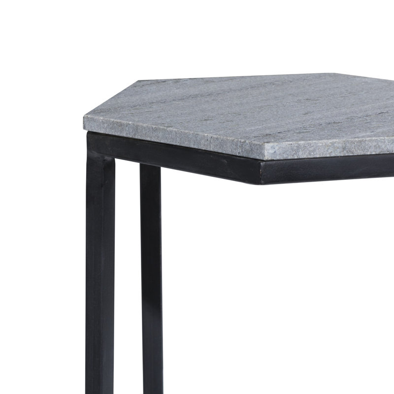 Jayvan Marble Top End Table