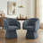 Swivel Barrel Accent Chair, Soft Chenille Fabric, Deep Cushioned Seat-1856073275