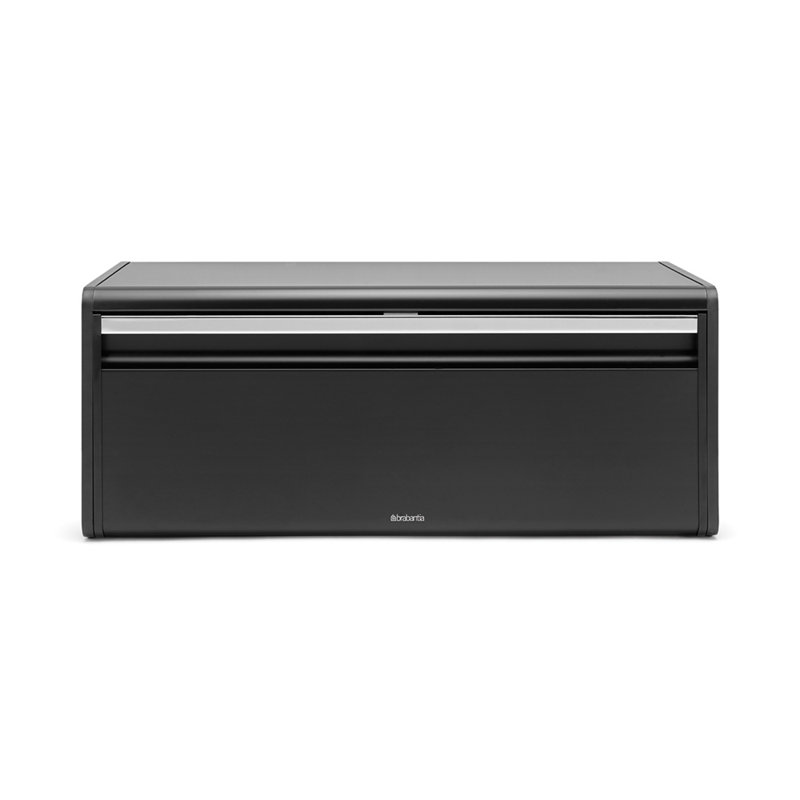 Brabantia Fall Front Bread Box, Matte Black