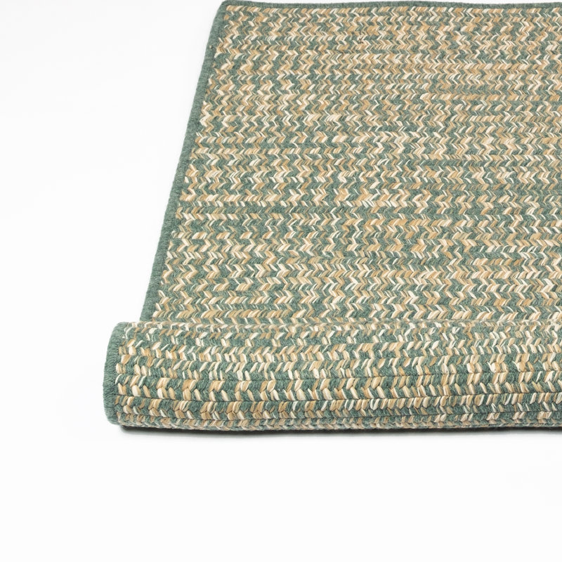Monterey Teal Braided Reversible Wool Rug 14' x 17'