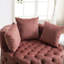 Chaise classique en velours rose avec mousse, espace de vie American-1764974371