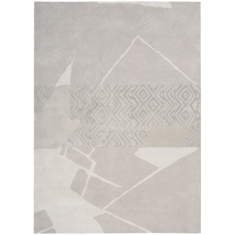 Tapis géométrique perlé lavable à la machine Reflection, Rectangle 3 pi 6 po x 5 pi 6 po