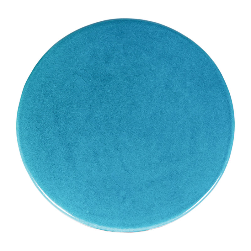 Bowness Outdoor Round Side Table, Aquamarine Gloss