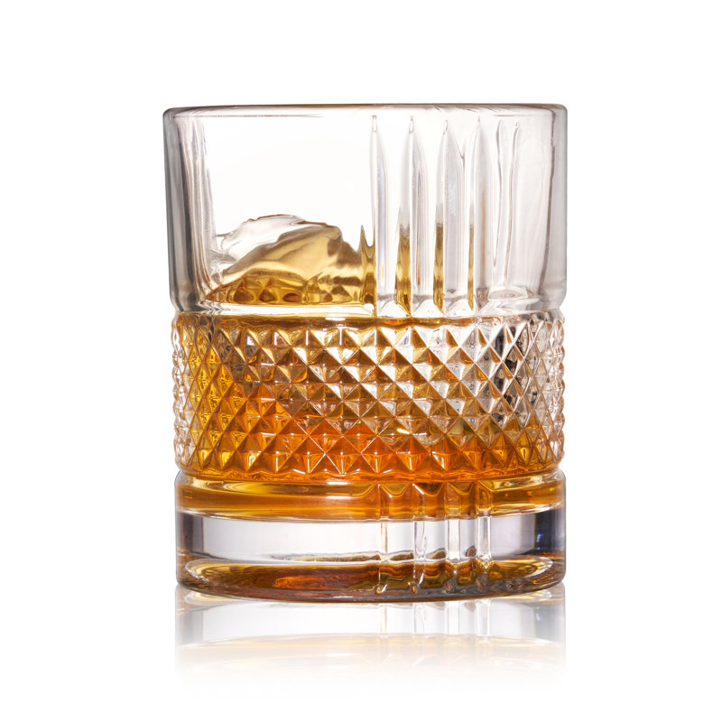 Verre à whisky rotatif Viski Revolve, verre bourbon unique, verre à cocktail à l'ancienne, verre scotch taillé en cristal, ensemble de 1, 10 oz