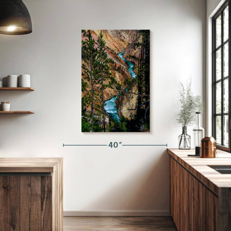 Alvord Yellowstone River Rapids, H 39 po x l 26 po