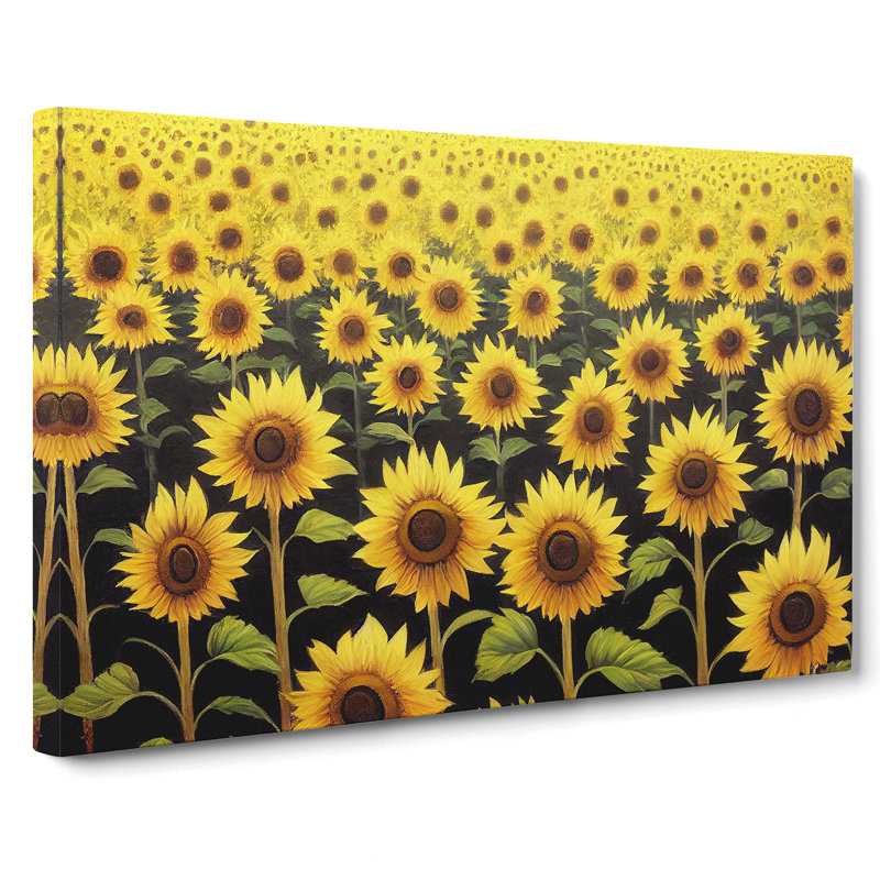 Grand Sunflower Field - Wrapped Canvas, 35cm H x 50cm W x 3cm D