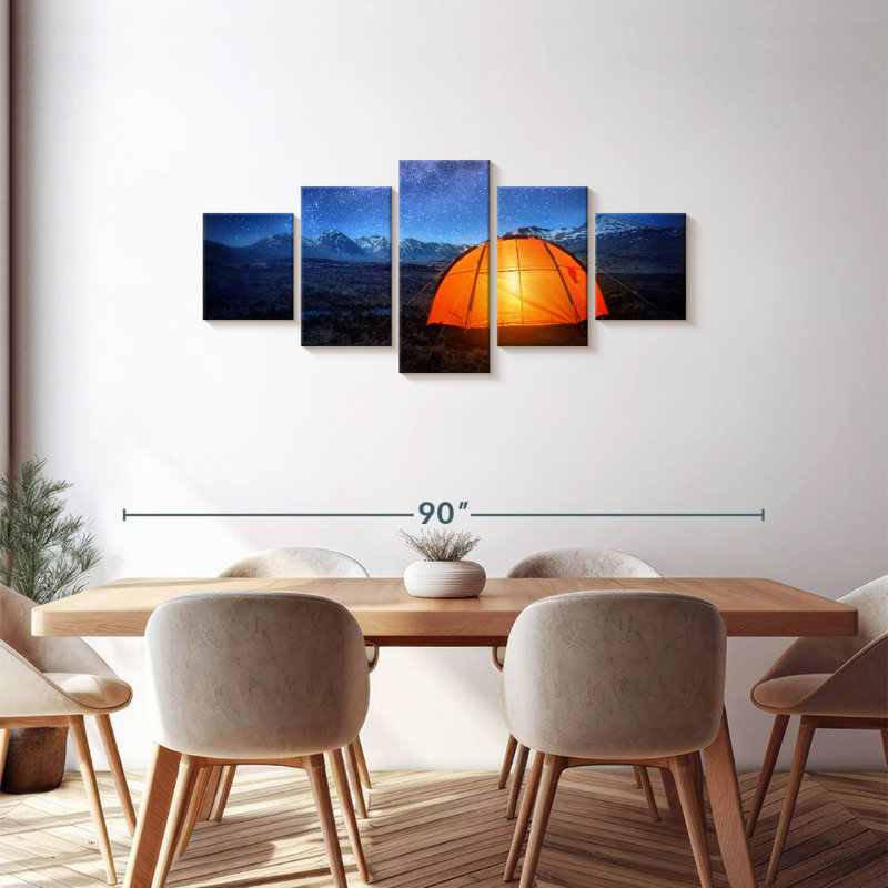 Camping, 30" H x 68" W