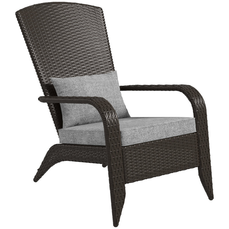 Chaise Adirondack en résine Ranylah, Gris