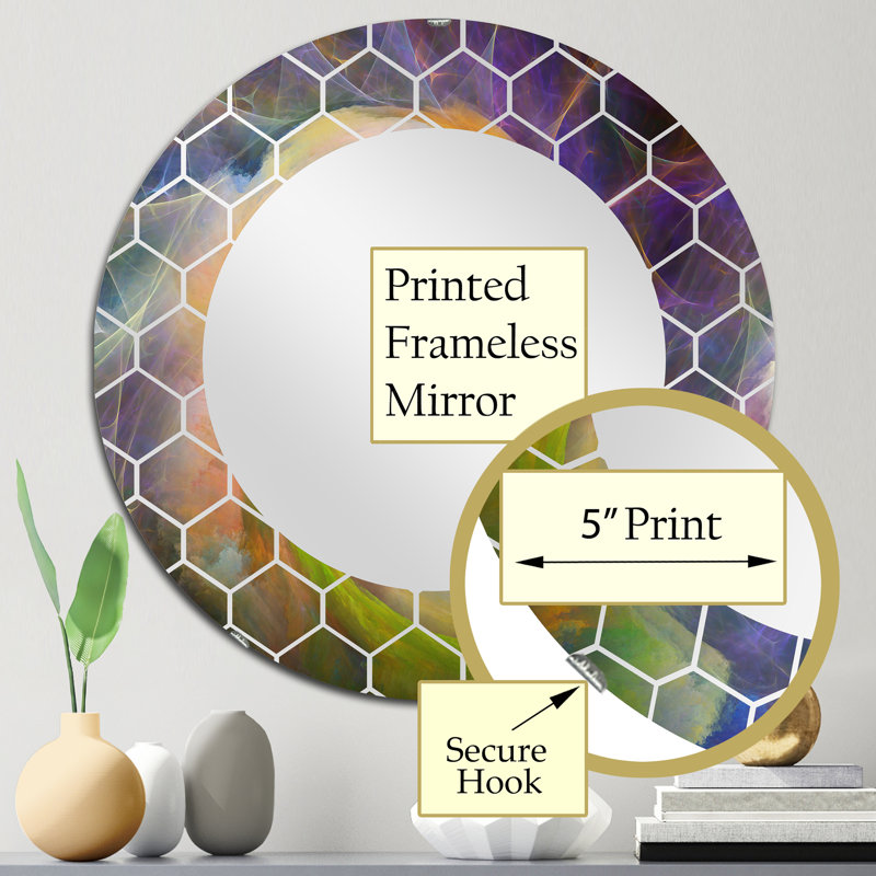 Miroir mural jaune, 24 po x 24 po
