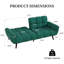 Modern 76.7 in. Flared Arm Linen Rectangle Convertible Sofa-689279912