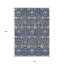 Tapis extérieur lavable floral bleu marine et beige 10 pi x 14 pi