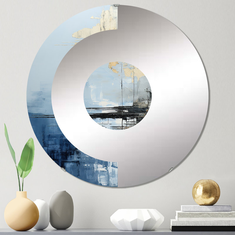 Cameon - Miroir mural demi-cercle, 23,6 po x 23,6 po