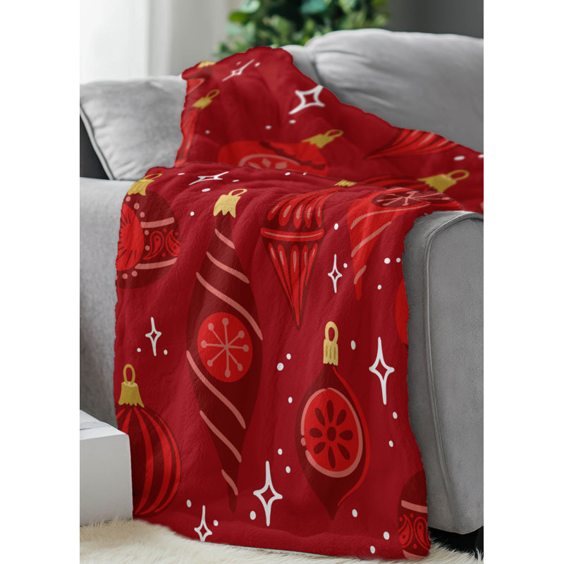 Jeté Ornaments, Rouge, L 80 po x l 60 po