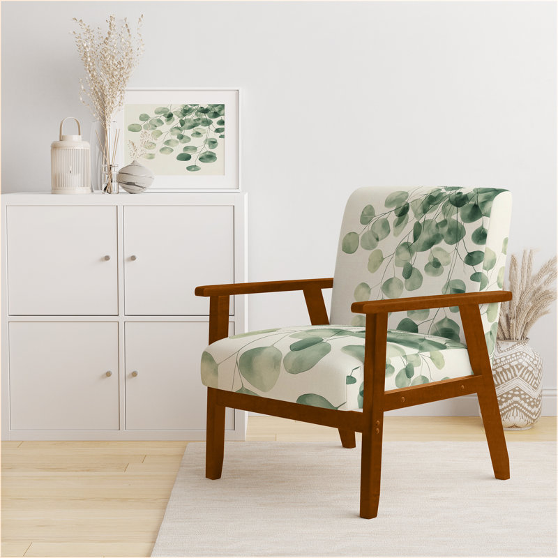 Chaise rembourrée Eucalyptus - Fauteuil Minimal Eucalyptus Veil II, Brown Square Arms
