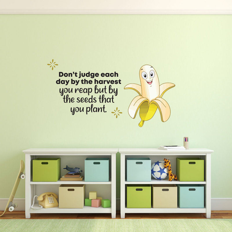 Adhésif décoratif «Don't Judge Banana Fruit Life», H 12 po x l 20 po x P 0,05 po