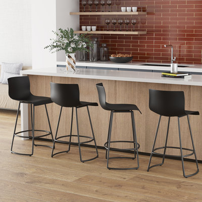 Cleek Swivel Counter Stool with Metal Frame