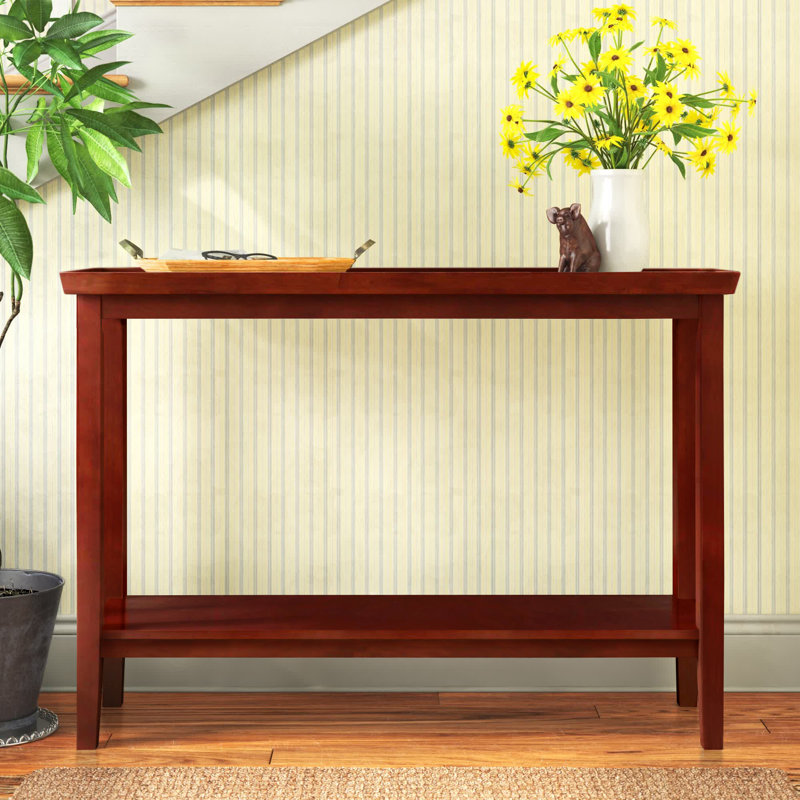 Gwen 48" Console Table with Shelf, Brown