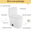 Toilette allongée en céramique, 1,1 / 1,6, blanche, confortable, siège à fermeture en douceur, et, T036wt allongée, céramique