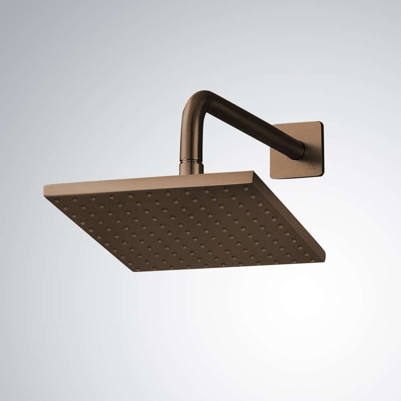 Bravat Square Shower Set with Thermostatic Mixer, Oil Rubbed Bronze
