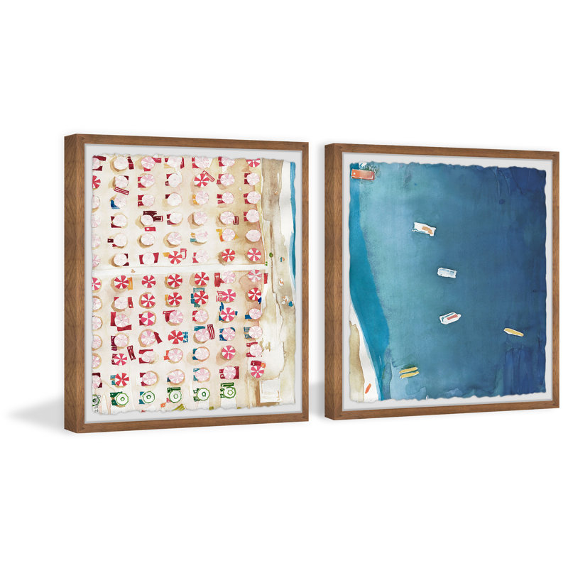 Mercado "Packed Beach III", estampe numérique encadrée, H 18 po x l 18 po