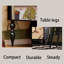 Armoire de coin noire en bois massif