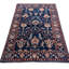 Tapis bleu marine de haute qualité noué à la main