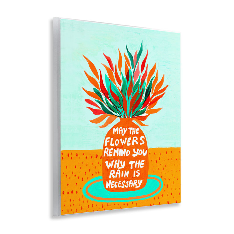 Fleurs rappelant que la pluie est une plaque murale, design par Nabeela Rumi