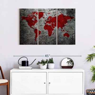 «Boulder World Map», reproduction sur toile