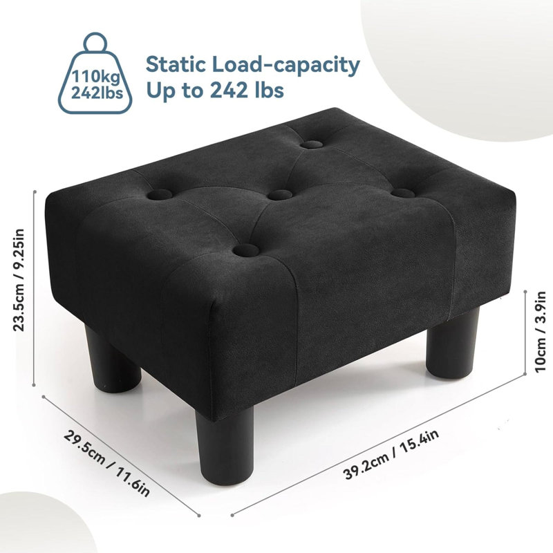 Tabouret d'appoint Estephen, Noir