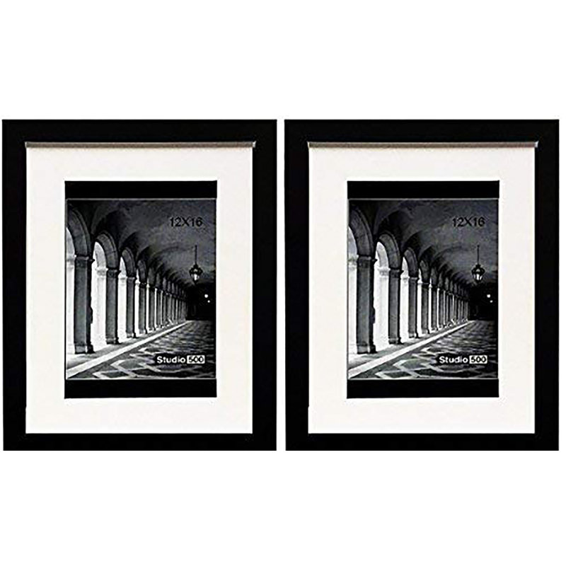 Wood Beveled Picture Frame, Black