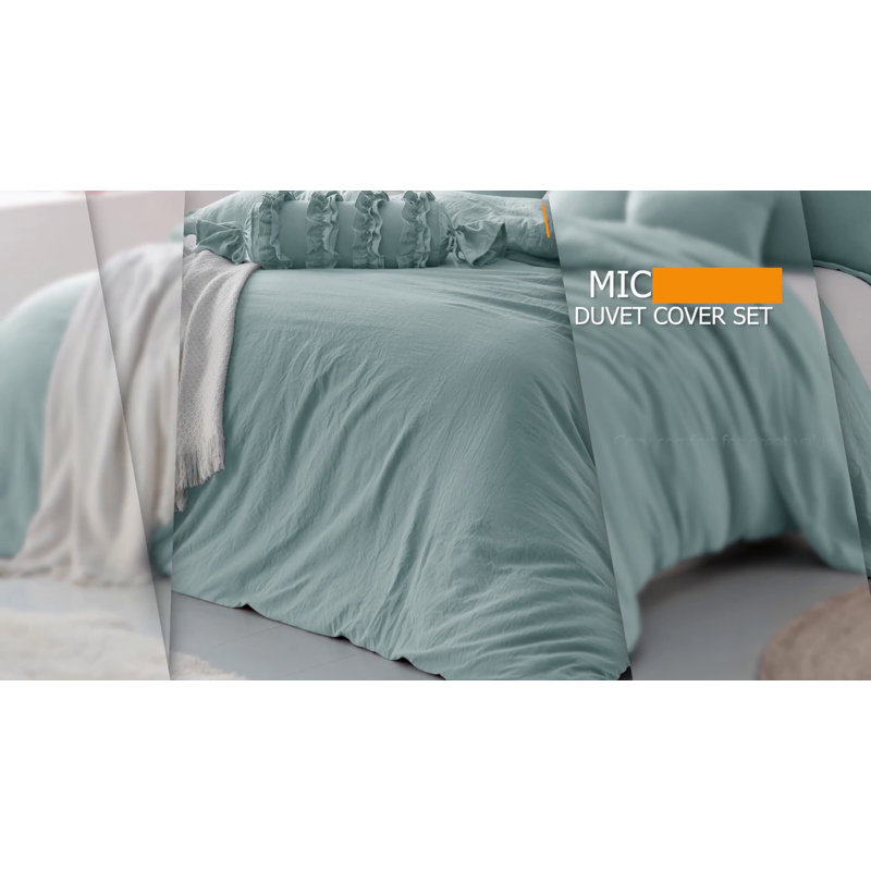 Rose Blush Microfiber King/Cal King Duvet Cover Set