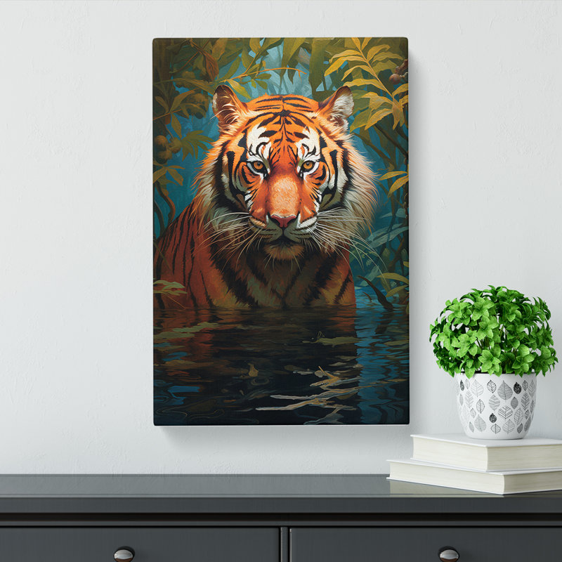 Tiger Art Informel - Wrapped Canvas, 76cm H x 50cm W x 3cm D