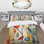 Ensemble de housse de couette vert Mid Century Mod Nature III - Abstract Midcentury