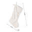 Chaussette de Noël en peluche texturée blanche 24 po L