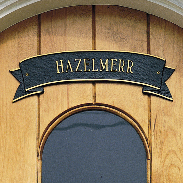 Plaque d'adresse murale 1 ligne, Cuivre antique, Oui