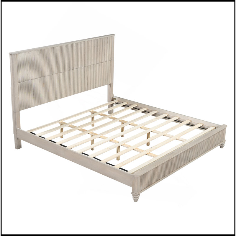 Base de lit en bois massif, base de lit plateforme avec tête de lit, tête de lit haute en bois naturel, aucun sommier nécessaire