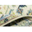 Tapis oriental crème à motif floral 5 x 8 Osh Chobi