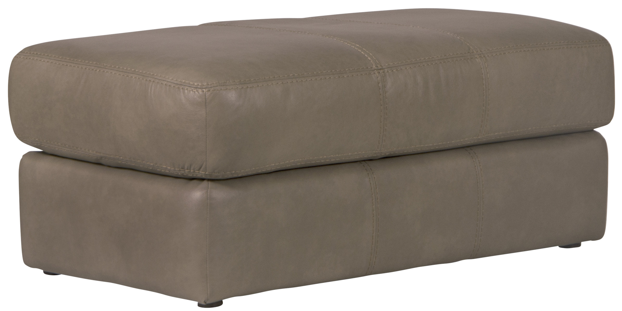17 Stories Jolaine Italian Leather Match Ottoman Wayfair