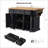 Large Kitchen Island with Drop Leaf, Rolling Cart on Wheels, Ample Storage and Embossed Texture for Elegant Utility