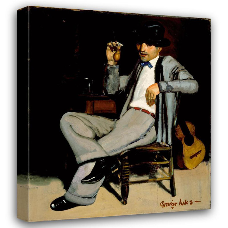 "Pierre" par George Luks - Art mural sur toile tendue avec châssis, H 24 po x l 17 po