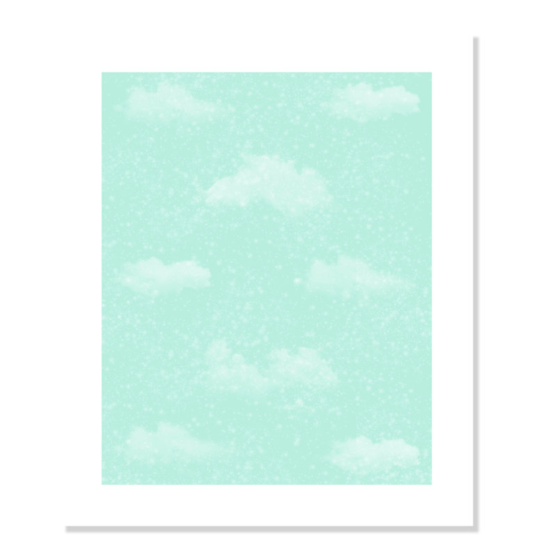 Art unique de nuages scintillants, H 24 po x l 20 po x P 1 po, Papier